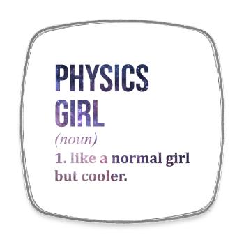 Physics - Square fridge magnet - white - Front