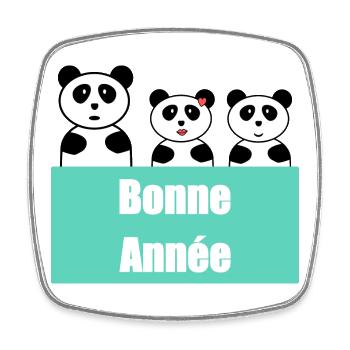 HAPPY NEW YEAR. NEW YEAR'S EVE. NEW YEAR - Square fridge magnet - white - Front
