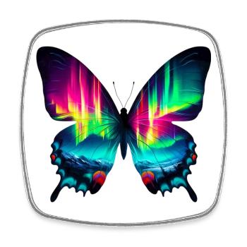 Butterfly - Square fridge magnet - white - Front
