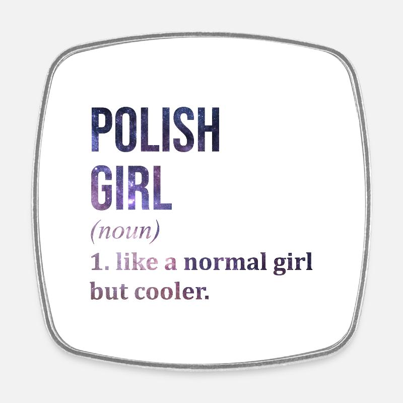 Pologne - Magnet carré - blanc