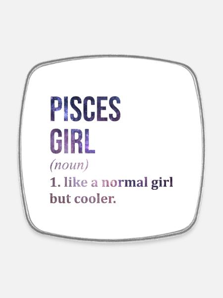 Pisces Pisces Pisces - Square fridge magnet - white