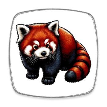 Petit panda - Magnet carré - blanc - Devant