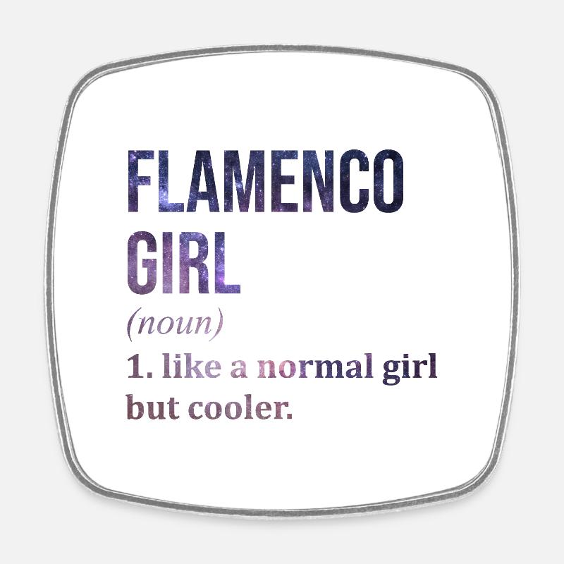 flamenco - Magnet carré - blanc
