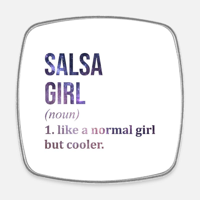 salsa - Magnet carré - blanc