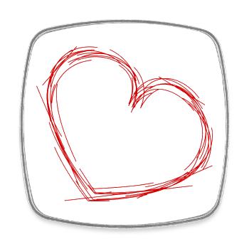 COEUR. NOËL. COUPLE. SAINT VALENTIN. JUST MARRIED. - Magnet carré - blanc - Devant