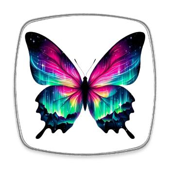 Butterfly - Square fridge magnet - white - Front