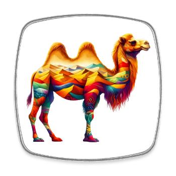 Camel - Square fridge magnet - white - Front
