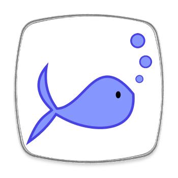 POISSON. MEMOIRE. SARDINE. POISSON D'AVRIL. MER - Magnet carré - blanc - Devant