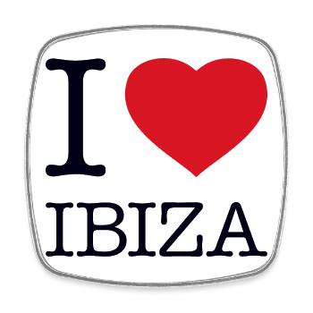 I LOVE IBIZA - Square fridge magnet - white - Front