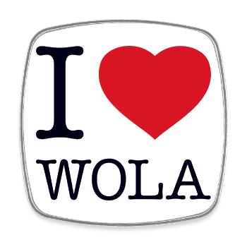 I LOVE WOLA - Square fridge magnet - white - Front