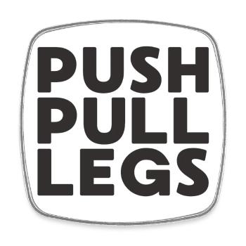 Push Pull Legs Repeat Trainingssplit - Square fridge magnet - white - Front