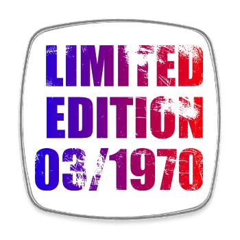 55e anniversaire Edition limitée 03/1970 - Magnet carré - blanc - Devant