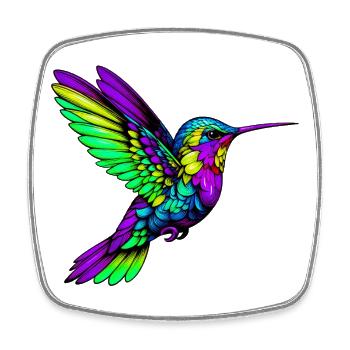 Hummingbird - Square fridge magnet - white - Front