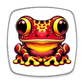 Grenouille - Magnet carré - blanc - Devant