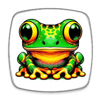 Frog - Square fridge magnet - white - Front