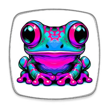 Frog - Square fridge magnet - white - Front