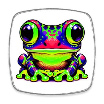 Grenouille - Magnet carré - blanc - Devant