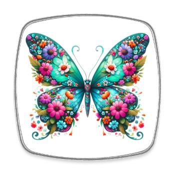 Butterfly - Square fridge magnet - white - Front