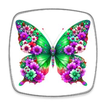 Butterfly - Square fridge magnet - white - Front