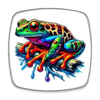 Frog - Square fridge magnet - white - Front