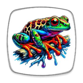 Frog - Square fridge magnet - white - Front