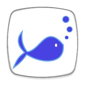 POISSON. SARDINE. POISSON D'AVRIL. MER. OCÉAN - Magnet carré - blanc - Devant