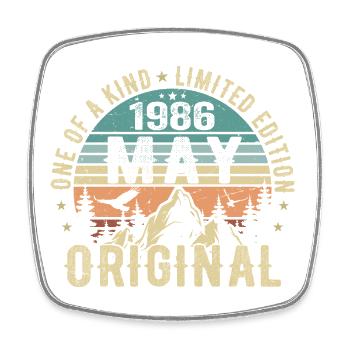 Légendes Mai 1986 Anniversaire Millésime Mai 1986 - Magnet carré - blanc - Devant
