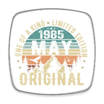 Legends May 1985 Birthday Vintage May 1985 - Square fridge magnet - white - Front