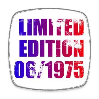 50e anniversaire Edition limitée 06/1975 - Magnet carré - blanc - Devant