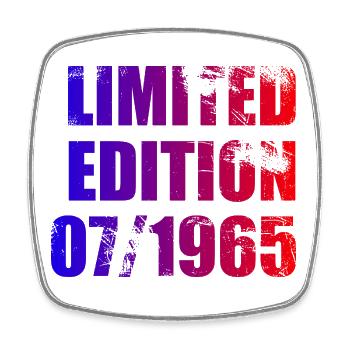 60th Birthday Limited Edition 07/1965 - Square fridge magnet - white - Front