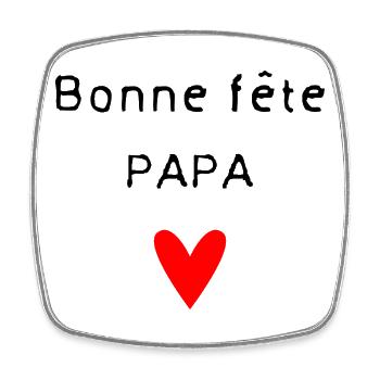 DAD. FATHER'S DAY. HAPPY FATHER'S DAY. HAPPY BIRTHDAY. - Square fridge magnet - white - Front