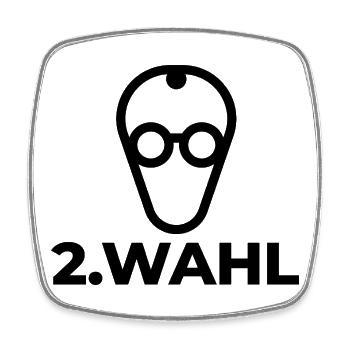 Merz - 2. Wahl Kanzler - nein zu Merz - Viereckiger Kühlschrankmagnet - Weiß - Vorne
