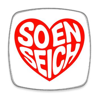So en seich - Square fridge magnet - white - Front
