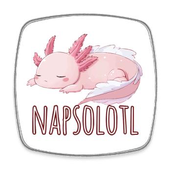 Nap Hard, Swim Later - Square fridge magnet - white - Front