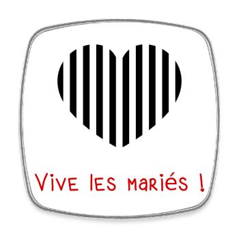 WEDDING. BRIDE-TO-BE. Bachelorette party. TEAM. TEAM MARIEE - Square fridge magnet - white - Front