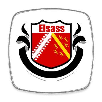 Elsass - Square fridge magnet - white - Front