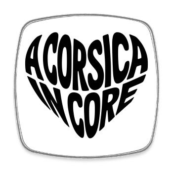 A Corsica In Core - Magnet carré - blanc - Devant
