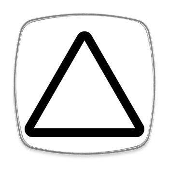 Construction Site, Warning Sign Template, Danger Warning - Square fridge magnet - white - Front
