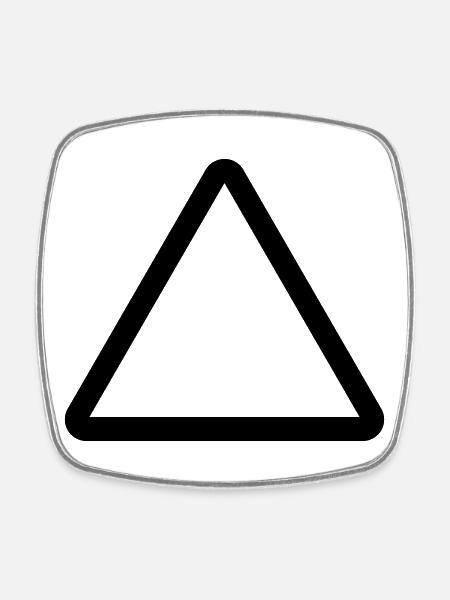 Construction Site, Warning Sign Template, Danger Warning - Square fridge magnet - white