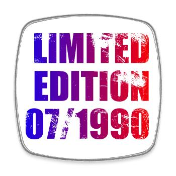 35th Birthday Limited Edition 07/1990 - Square fridge magnet - white - Front
