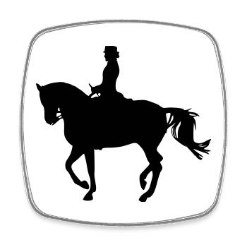 Rider - Square fridge magnet - white - Front