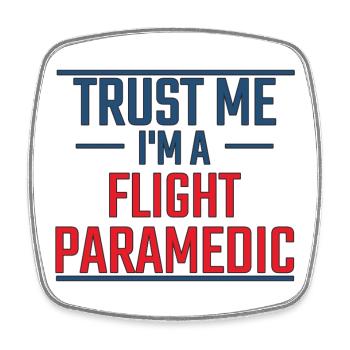 Flight Paramedic Trust me Luftrettung - Viereckiger Kühlschrankmagnet - Weiß - Vorne