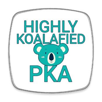 PKA Koalafied Apotheke - Viereckiger Kühlschrankmagnet - Weiß - Vorne