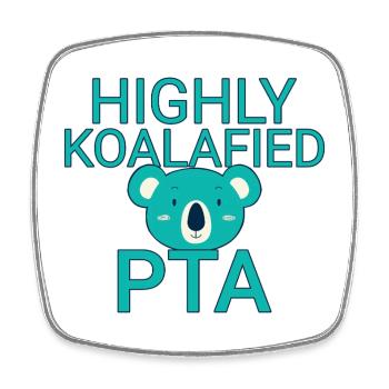 PTA Koalafied Apotheke - Viereckiger Kühlschrankmagnet - Weiß - Vorne