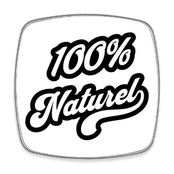 100% Naturel - Magnet carré - blanc - Devant