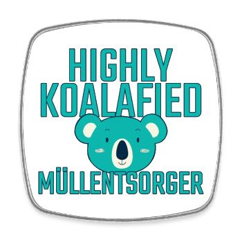 Waste disposal company Koalafied - Square fridge magnet - white - Front