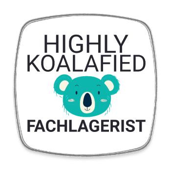 Warehouse clerk Koalafied - Square fridge magnet - white - Front