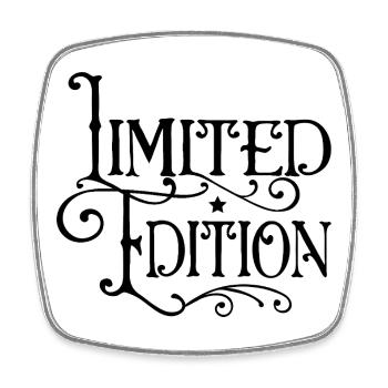 Limited Edition in a Flourish Font - Square fridge magnet - white - Front
