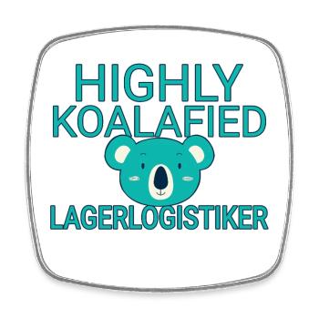 Lagerlogistiker Koalafied - Viereckiger Kühlschrankmagnet - Weiß - Vorne