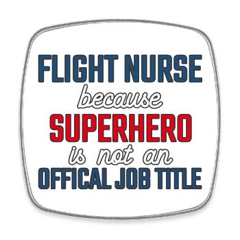 Flight Nurse Superhero Luftrettung - Viereckiger Kühlschrankmagnet - Weiß - Vorne